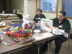 Margaret and Michelle keep the market bags coming